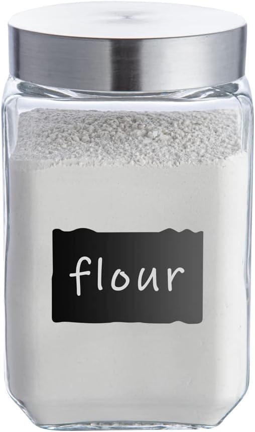Restaurantware Vetri Glass Storage Jar Set 3-Piece Dishwashable Glass Cookie Jars - Airtight Seal Hot & Cold Friendly Clear Glass Glass Candy Jars For Kitchen Laundry Or Storage