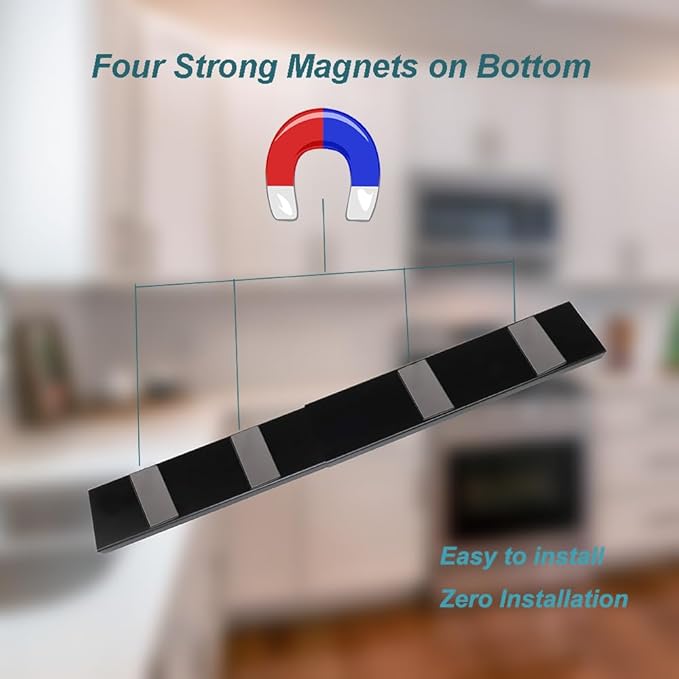 Magnetic Spice Rack, Adjustable Stove Top Shelf for Kitchen Storage/Organizer, Fit for Various Flat Top Stove