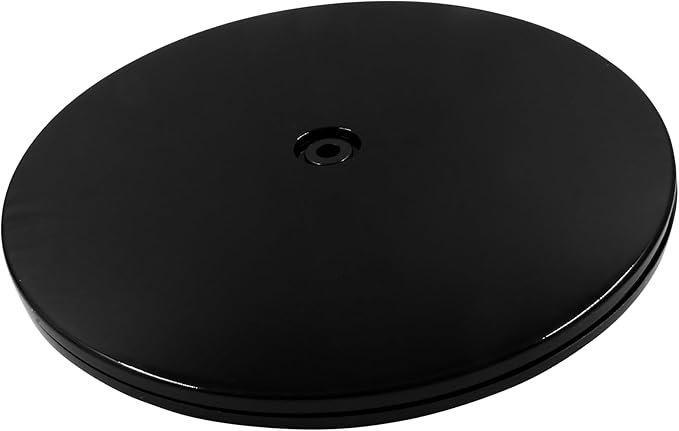 1 Pack 9 inch Lazy Susan Turntable - Black Acrylic Ball Bearing Rotating Tray for Cake, Spice Rack - Perfect for Kitchen Pantry with 360˚Rotation
