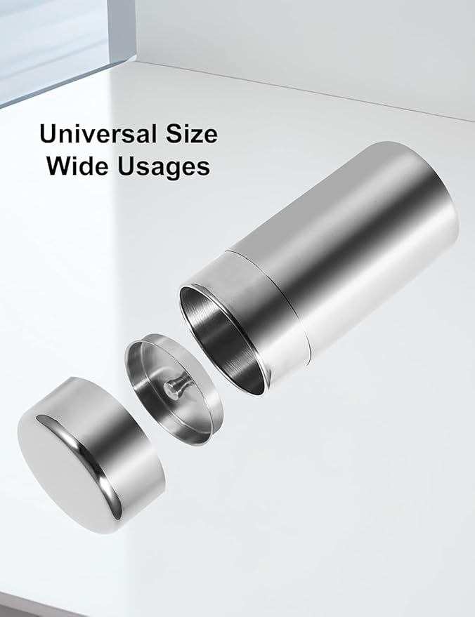 Stainless Steel Canister, 550ml Airtight Canister Storage Container for Tea Bag, Loose Tea, Pantry Storage (L) 5.8x3.3in