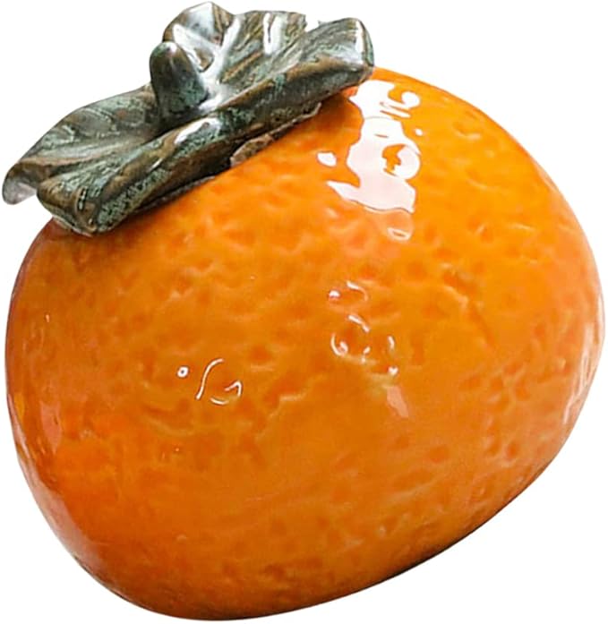 Ceramic Storage Jar Orange Canister Fruit Shape Food Storage Jar Cookie Jar Tabletop or Kitchen Storage Counter Decoration Housewarming Retro Classroom Decor