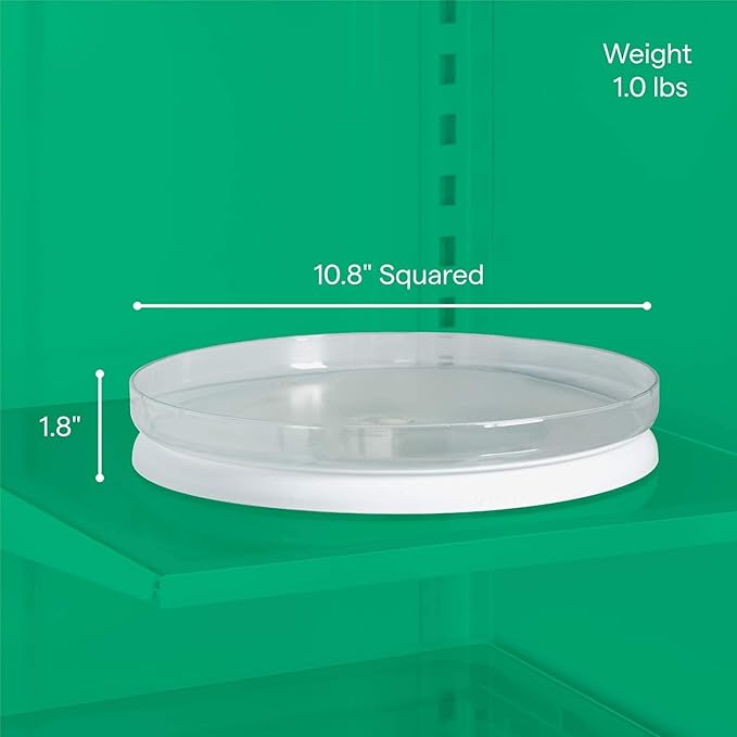 YouCopia FridgeView Fridge Turntable, Lazy Susan Organizer for Refrigerator Storage, 11” , White