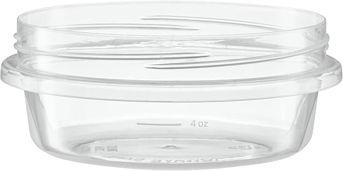 Twist Top Deli Containers Food Storage Containers Blue Screw on Lid Reusable Stackable Leakproof Airtight, pack of 10-8 oz containers
