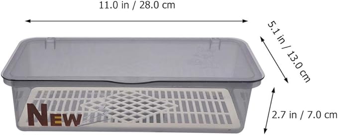 Silverware Organizer with Lid: 3Pcs Flatware Organizer with Lid and Drainer, Kitchen Cutlery Tray and Utensil Drawer Organizer with Cover, Countertop Silverware Storage Container (Random Color)