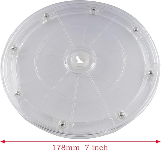 SDTC Tech 2 Pack 7 Inch Lazy Susan Turntable Organizer 360 Degree Rotating Swivels Round Clear Acrylic Turntable Holder for Kitchen Corner Cabinets, Spice Rack, Table Cake Decorating, etc