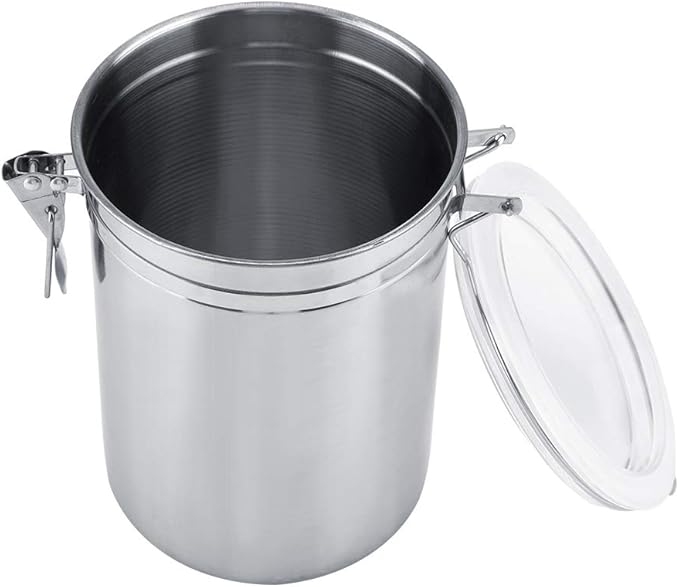 Airtight Coffee Canister, Stainless Steel Coffee Container, Vacuum Sealed Food Storage Containers for Rice Grain Cereal Oatmeal Beans(xl)