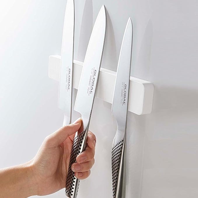 山崎実業(Yamazaki) KT-TW LR W25 WH Knife Holder, 約W25XD1.7XH4cm, wht