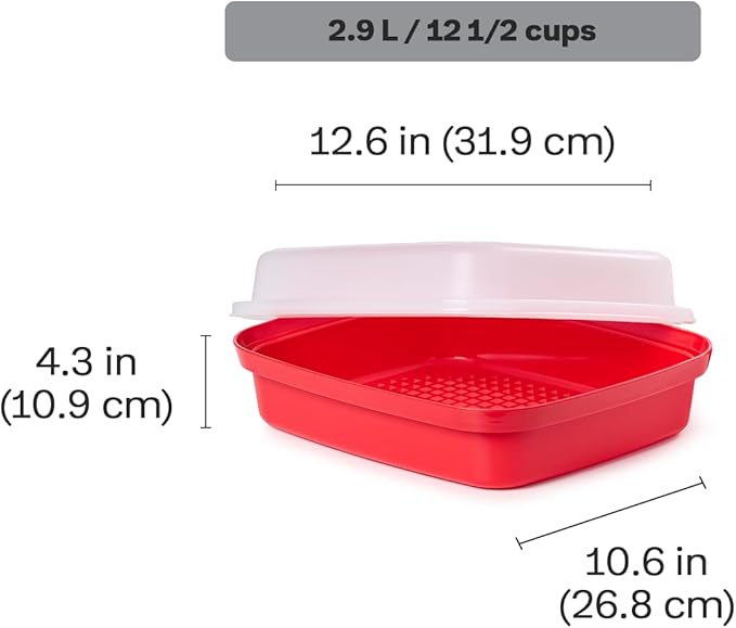 Tupperware Season-Serve Marinating Container, Dishwasher Safe and BPA Free Container (2.9 L/12.5 Cups)
