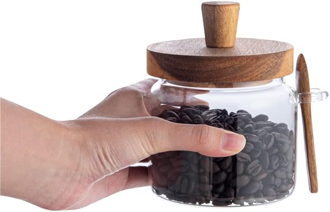 Restaurantware-16.9 Ounces Glass Storage Jar, 1 Dishwashable Glass Cookie Jar - Airtight Seal, Hot & Cold Friendly , Clear Glass Glass Candy Jar, Knob Handle Lid, For Kitchen, Laundry, Or Storage