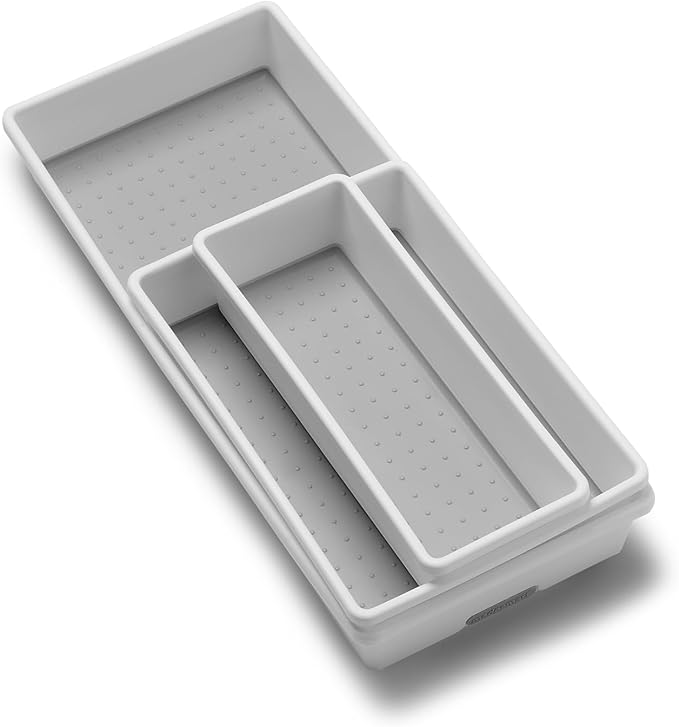 madesmart Tray, Set of 3, White, PremiumWhite
