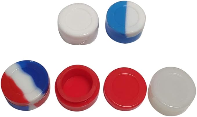 5ml Lots Silicone Container Box 18 colors 100pcs