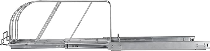 VEVOR Pan and Pot Rack, Expandable Pull Out Under Cabinet Organizer, Cookie Sheet Baking Pans tray Organization, Adjustable Wire Dividers, Steel Lid Holder for Kitchen Cabinet & Pantry Storage, 11.7"W