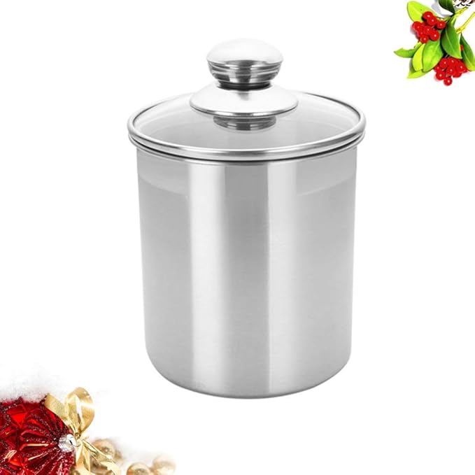 DOITOOL Sealed Cans Food Storage Bottle Coffee Beans Storage Tank Snacks Container Home Kitchen Tool - 4.92x4.92x8.66 Inch