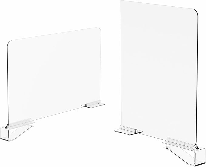 Yieach 4 Pack Adjustable Height Acrylic Shelf Dividers for Closet Organization,Clear Closet Shelf Dividers for Shelves,Vertical Closet Shelf Separators in Closet for Towel,Bag,Purse,Sweater,Bookshelf