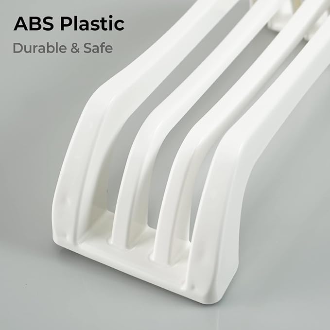 carrotez Plastic Cutting Board Holder, 3-Compartment Storage Organizer, 0.6 Inch Slots, White
