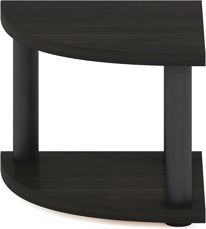 Furinno Turn-N-Tube 2-Tier Corner Countertop Organizer Shelf, Espresso/Black
