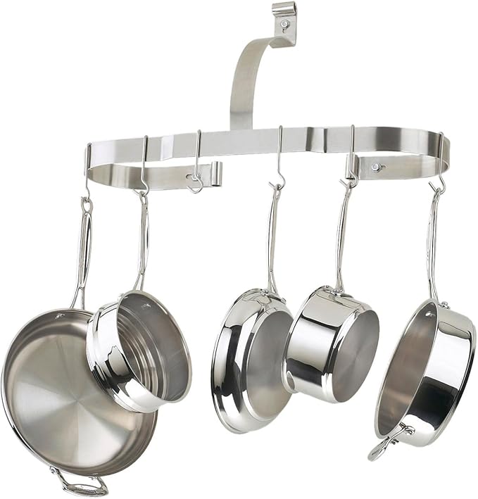 Cuisinart Oval Wall Pot Rack, Brushed Stainless