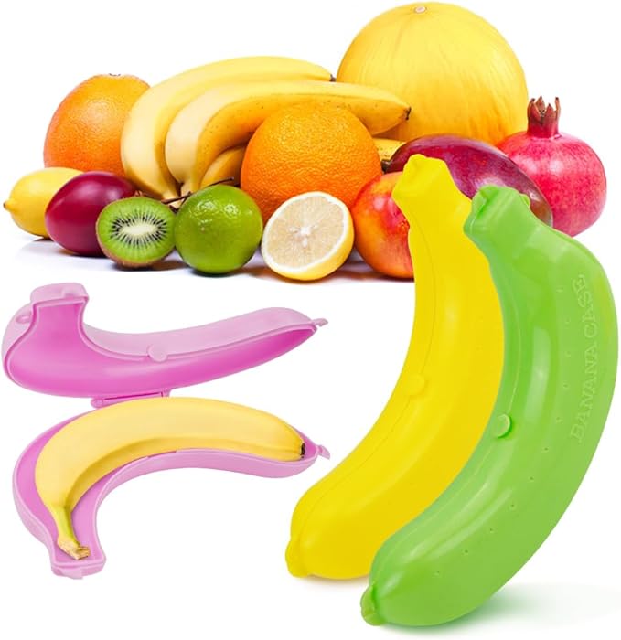 3pcs Banana Holder Case, Banana Keeper BPA-Free Outdoor Travel Case, Banana Container Outdoor Travel, Fruit Cover for Picnic, Hiking