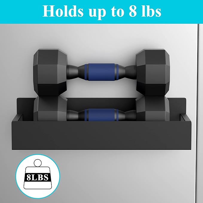2 Pack Magnetic Spice Storage Rack Organizer for Refrigerator and Oven, Black Fridge Organizers and Storage