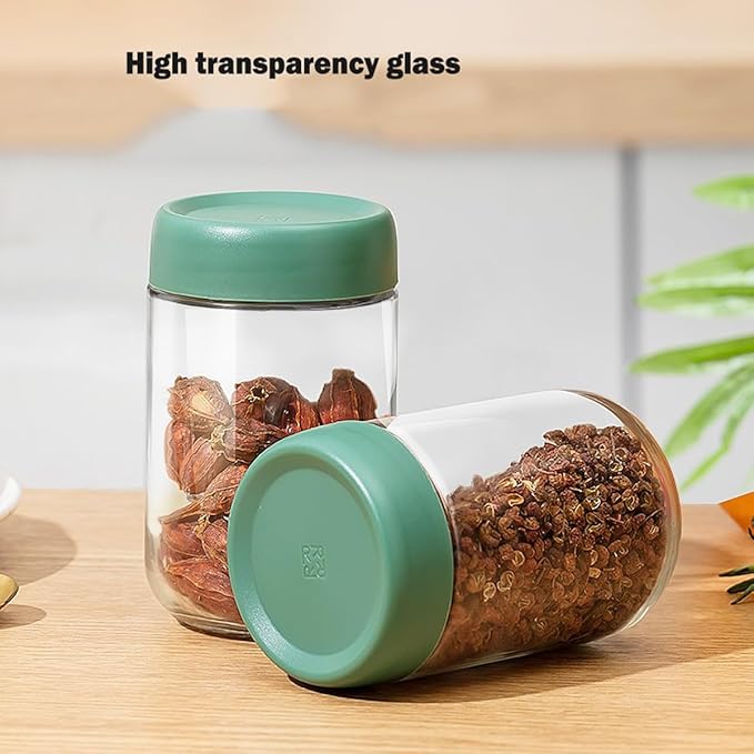 Mason Jars 16 OZ with Lids,Overnight Oats Containers with Lids,Glass Jars with Lids for Salad Dressing,Fruit,Sauce,Wide Mouth Mason Jars for Food Snacks Sugar Spice,Canning Jars-Leak Proof