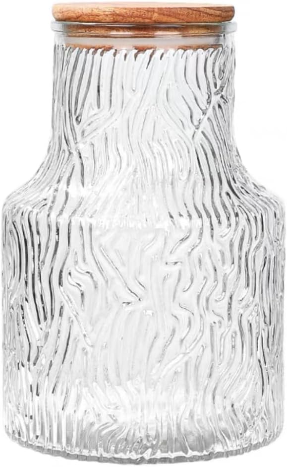 Vintage Large Glass Storage Jar, 59 FL OZ Glass Food Storage Containers (59oz-1pack)