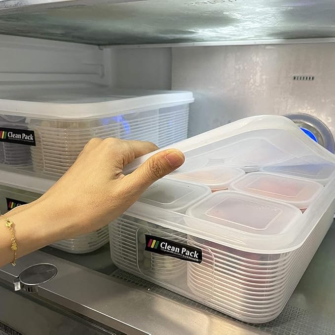 Food Storage Containers with Lids Airtight 6PCS Removable Individual BPAFree Plastic Food Containers for Pantry Organization and Storage, Stackable Meal Prep Containers Reusable