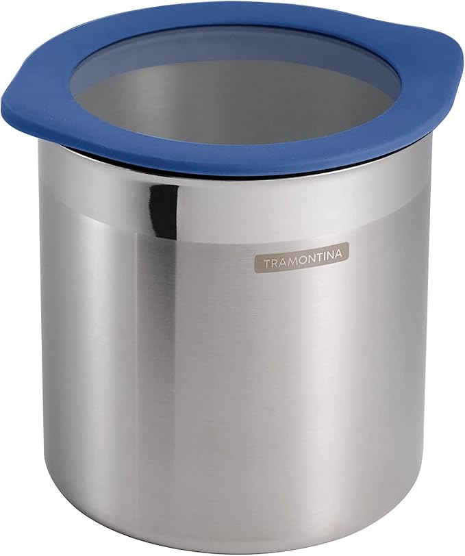 Tramontina 4 Pc Stainless Steel Canister Set Blue, 80204/026DS