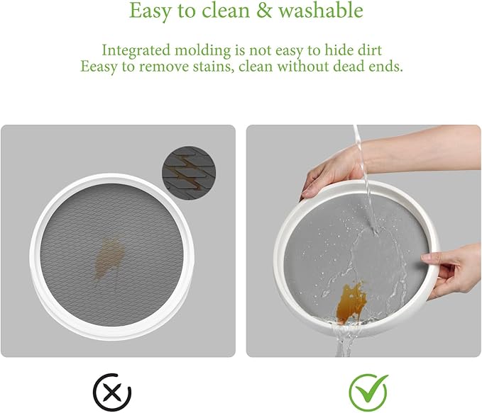 Amolliar 10"+12" 4 Pack Lazy Susan Turntable Organizer, Non-Skid Rotating Spice Rack for Cabinet, Pantry Organizer Storage, Kitchen, Fridge, Bathroom, Makeup Vanity, Countertop, Under Sink Organizing