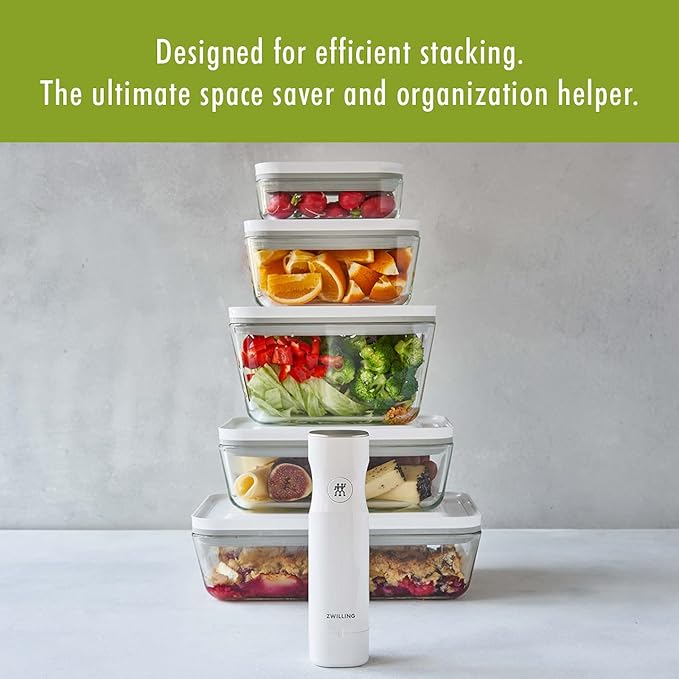 ZWILLING Fresh & Save Glass Small Airtight Food Storage Container, Meal Prep Container, Food Saver