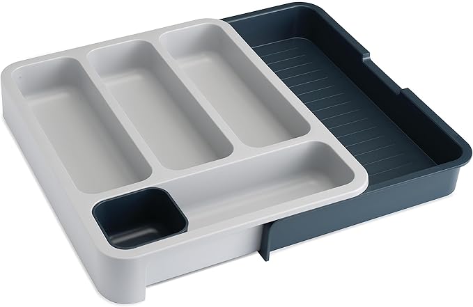 Joseph Joseph 85042 DrawerStore Expandable Cutlery Tray, Gray