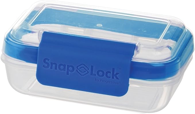 1-Cup Storage Container - Blue, SNL-1006B Easy-To-Open, Leak-Proof Silicone Seal, Snap-Off Lid, Stackable, BPA FREE