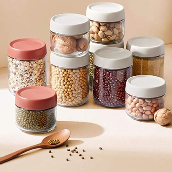 2Pack Overnight Oats Containers with Lids, 16 oz Glass Mason Overnight Oats Jars, Wide Mouth Airtight Containers for Milk, Cereal, Fruit, Yogurt, Spice Sugar, Salad Dressing, Sauce
