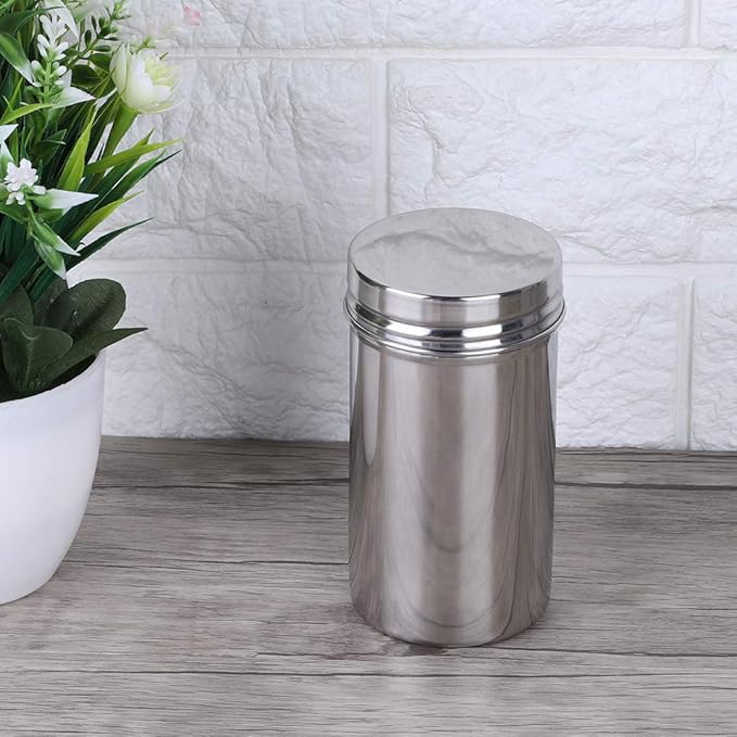 Sealed Storage Jar, Stainless Steel Tea Coffee Beans Storage Container Portable Food Storage Jar with Lid for Indoor Outdoor Travel Camping Picnic (Small / 275ml)