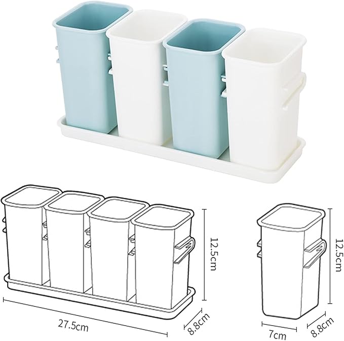 Kitchen Utensil Holder Organizer Silverware Flatware Cutlery Caddy Plastic Utensils Kitchen Countertop Organizer and Storage Spoon Fork Cooking Utensil Holder for Party Kitchen Accessories
