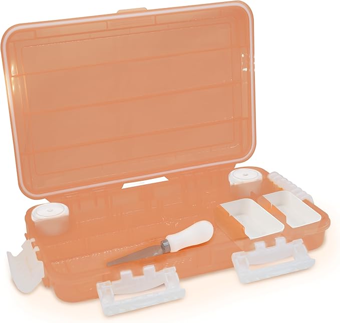 SubSafe Charcuterie Safe Waterproof Tackle Box, Snack Storage for Beach, Parties & Tailgating, BPA-Free, Peach Fizz