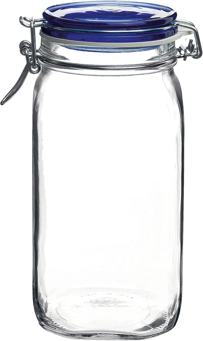 Bormioli Rocco Fido Jar - 1.5 Liter (50.75 oz.) - Blue Lid