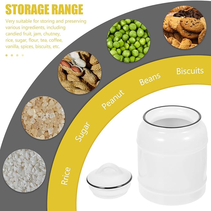 DOITOOL Ceramic Food Storage Jar Loose Tea Leaf Canister Cookie Jars Sealing Food Container with Lids for Tea Candy Cookie Sugar Flour Coffe Beans