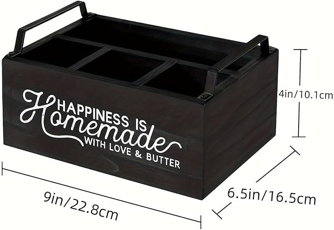 Utensil Caddy for Parties, Wood Silverware Caddy for Party, Paper Plate Caddy, for Kitchen Silverware Cups, Forks, Spoons, Plates, Napkins, for Kitchen Counter, Party, Camping, Picnic