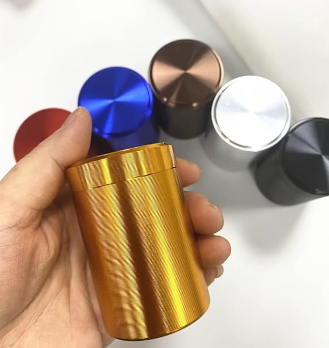 6 Aluminum Tea Tins Canister with Airtight Single Lids,2 oz Tea Canister Dry Storage Caddy Box,Candle Making Kits,Waterproof Mini Tins for Loose Tea,Spices, Coffee,Sugar (6 Colors)
