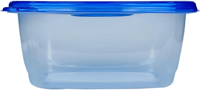 Glad GladWare Deep Dish Food Storage Containers Lock Tight Seal, BPA Free Large Rectangle Plastic Containers Hold Up to 64 Ounces of Food, 3 Count Set | Includes 3 Containers and Lids