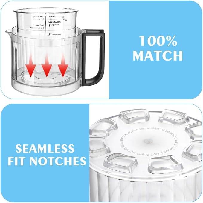 Creami Pint Containers for Ninja Creami Pints and Lids - 4 Pack Ninja Creami Deluxe Pints, 24oz Ice Cream Containers Suitable for NC500/NC501 Series Ice Cream Maker, Airtight BPA-Free