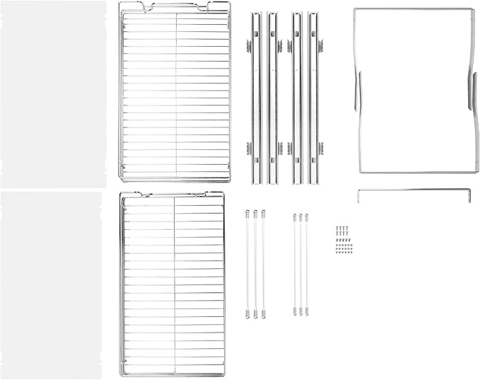 VEVOR 2 Tier 12.7" Wx21 Dx3.1" H Pull Out Cabinet Organizer, Heavy Duty Slide Out Pantry Shelves, Chrome-Plated Steel Roll Out Drawer for Under Sink, 11.8" Wx20.3" Dx3.1"H Install Size for Cabinet