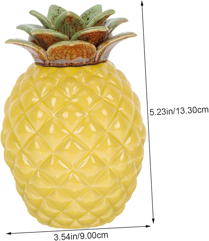 Pineapple Tea Cookie Storage Jar Tea Jars for Loose Tea Mini Ceramic Canisters Snacks Jar Handmade Containers & Storage Containers with Lids Ceramics Ceramic Pot Seal Travel