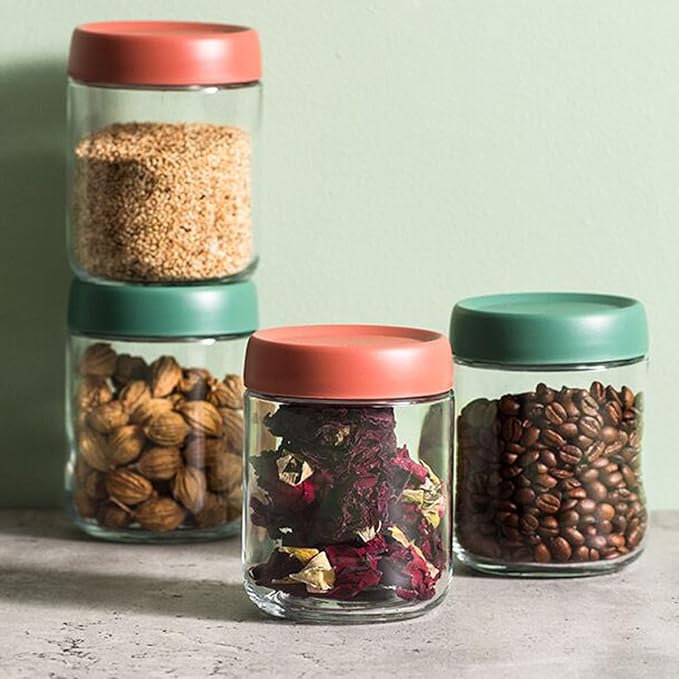 2Pack Overnight Oats Containers with Lids, 16 oz Glass Mason Overnight Oats Jars, Wide Mouth Airtight Containers for Milk, Cereal, Fruit, Yogurt, Spice Sugar, Salad Dressing, Sauce