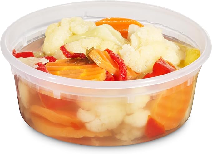 JoyServe Deli Food Containers with Lids - 8 oz 60 Sets- Ideal for Food, Snacks, Takeout, Meal Prep - 1 Cup Small Durable Clear Containers for Food - Stackable and Durable, Dishwasher & Microwave Safe