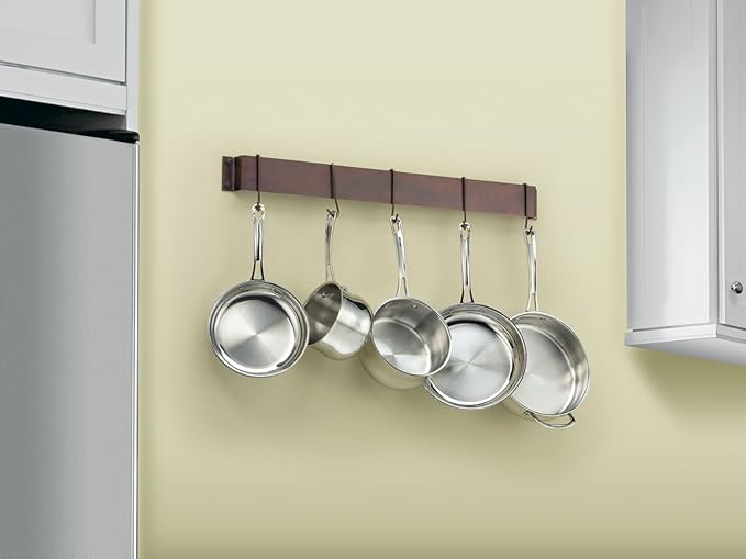 Cuisinart Chef's Classic 33-Inch Bar-Style Wall-Mount Pot Rack, Oil-Rubbed Bronze