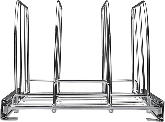 VEVOR Pan and Pot Rack, Expandable Pull Out Under Cabinet Organizer, Cookie Sheet Baking Pans tray Organization, Adjustable Wire Dividers, Steel Lid Holder for Kitchen Cabinet & Pantry Storage, 11.7"W