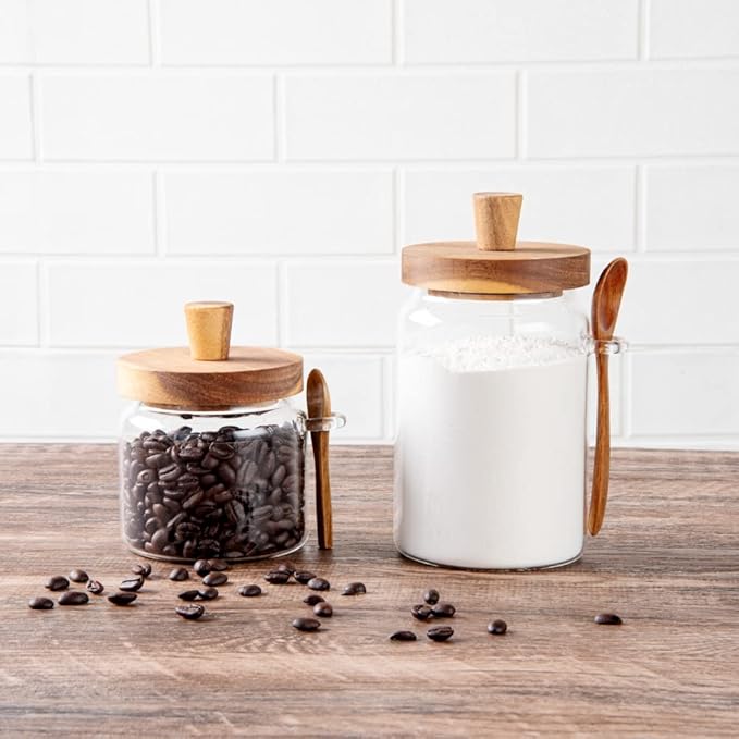 Restaurantware-16.9 Ounces Glass Storage Jar, 1 Dishwashable Glass Cookie Jar - Airtight Seal, Hot & Cold Friendly , Clear Glass Glass Candy Jar, Knob Handle Lid, For Kitchen, Laundry, Or Storage