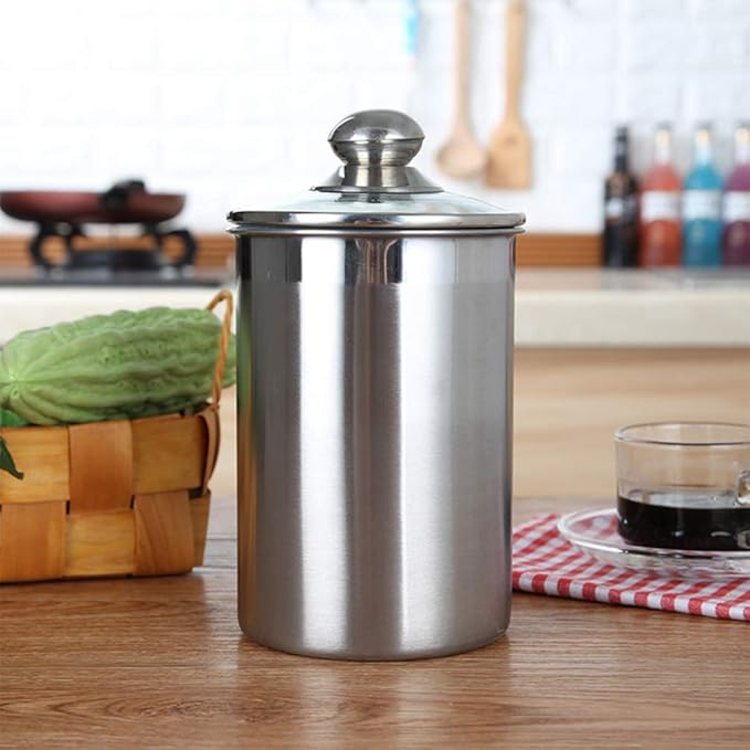DOITOOL Sealed Cans Food Storage Bottle Coffee Beans Storage Tank Snacks Container Home Kitchen Tool - 4.92x4.92x8.66 Inch
