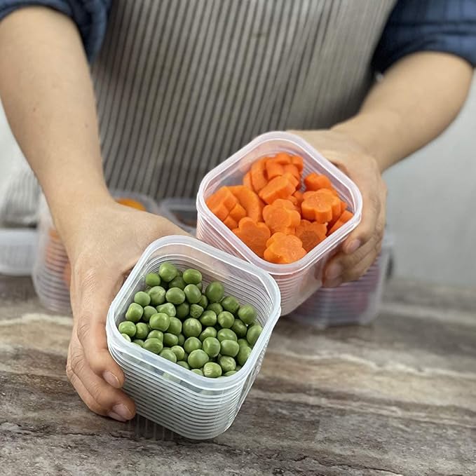 Food Storage Containers with Lids Airtight 6PCS Removable Individual BPAFree Plastic Food Containers for Pantry Organization and Storage, Stackable Meal Prep Containers Reusable